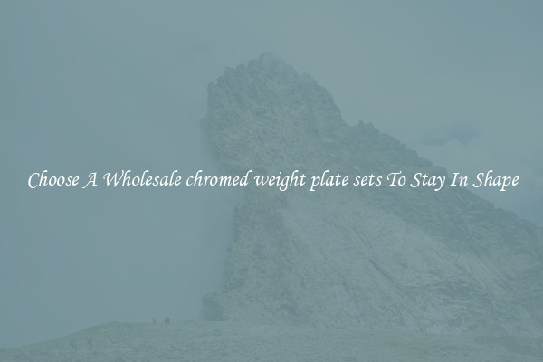 Choose A Wholesale chromed weight plate sets To Stay In Shape