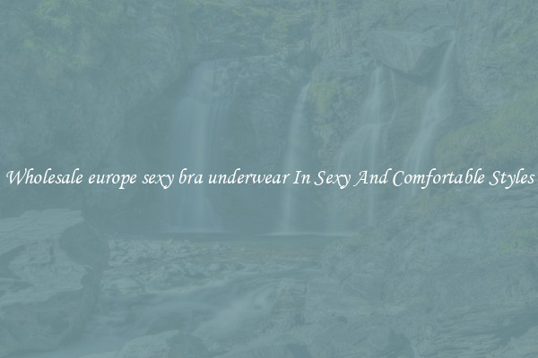 Wholesale europe sexy bra underwear In Sexy And Comfortable Styles