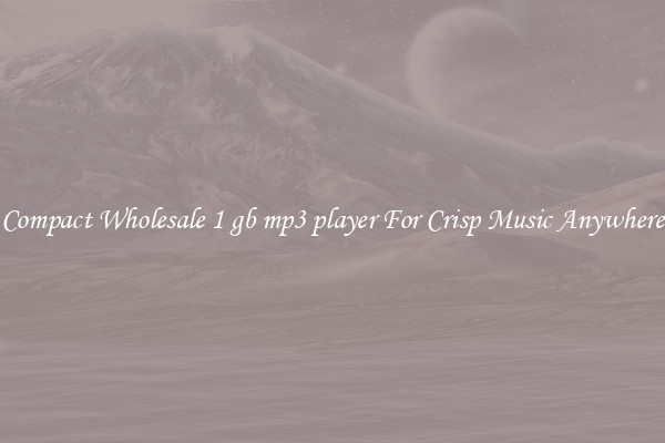 Compact Wholesale 1 gb mp3 player For Crisp Music Anywhere