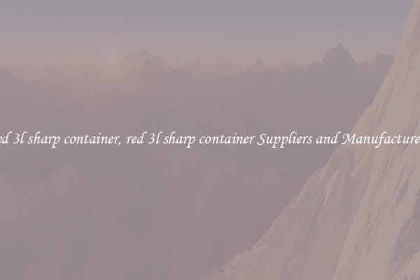 red 3l sharp container, red 3l sharp container Suppliers and Manufacturers