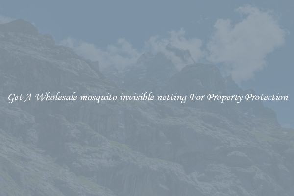 Get A Wholesale mosquito invisible netting For Property Protection