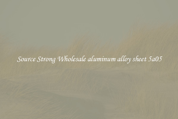 Source Strong Wholesale aluminum alloy sheet 5a05