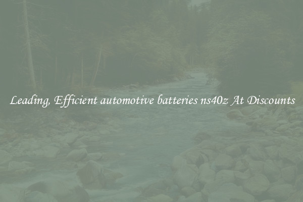 Leading, Efficient automotive batteries ns40z At Discounts