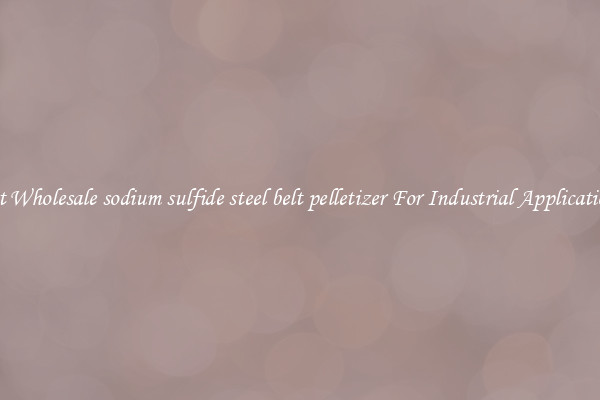 Get Wholesale sodium sulfide steel belt pelletizer For Industrial Applications