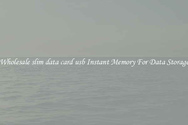 Wholesale slim data card usb Instant Memory For Data Storage