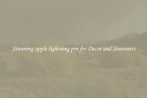 Stunning apple lightning pin for Decor and Souvenirs