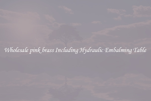 Wholesale pink brass Including Hydraulic Embalming Table 