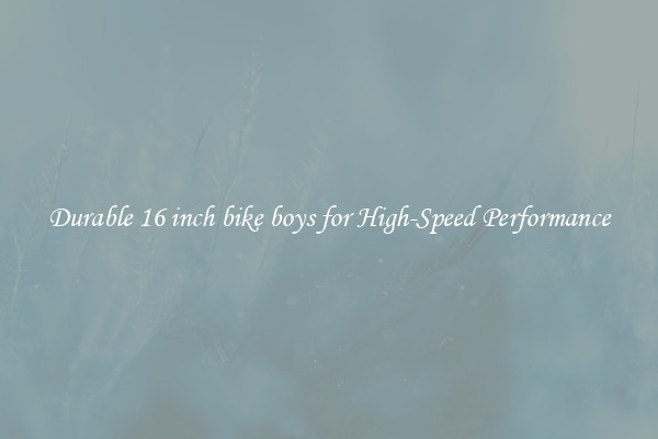 Durable 16 inch bike boys for High-Speed Performance