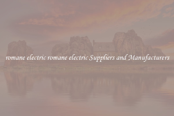 romane electric romane electric Suppliers and Manufacturers