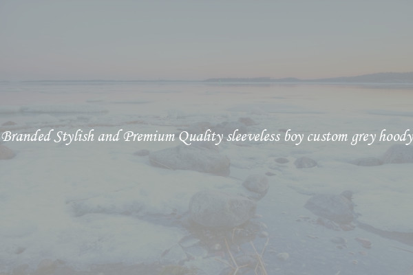 Branded Stylish and Premium Quality sleeveless boy custom grey hoody