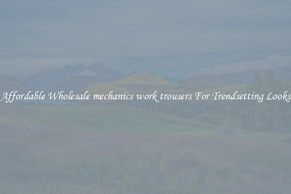 Affordable Wholesale mechanics work trousers For Trendsetting Looks